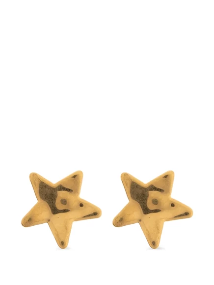 Серьги Jil Sander в форме звезд, золотистые