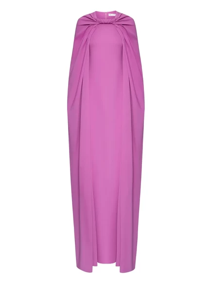 Платье-кафтан из жоржетты Oscar de la Renta pink
