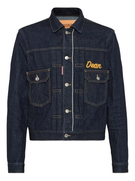 Мужская джинсовая куртка DSquared2 Rebel, темно-синяя
