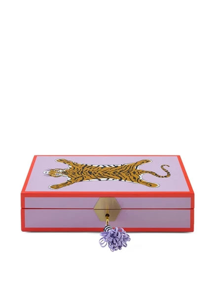 Шкатулка Jonathan Adler с тигровым мотивом, лавандовая