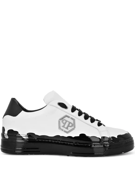 Низкие кеды Philipp Plein с крапинками, черно-белые