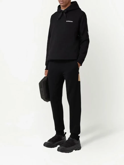 Мужские джоггеры Burberry с клеткой, черные