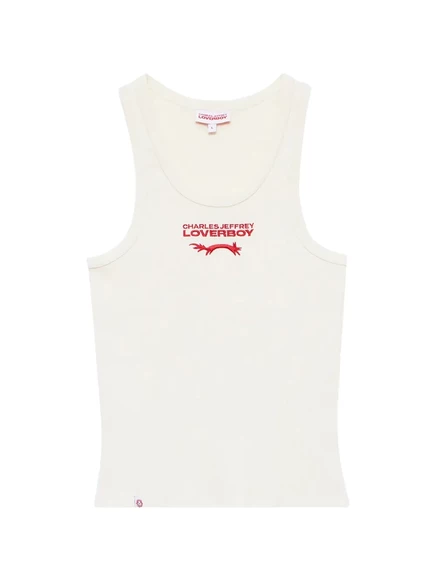 Мужская майка Charles Jeffrey Loverboy с логотипом, кремовая
