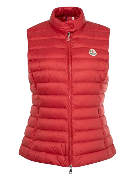 Женский пуховый жилет Moncler Igens на молнии, красный