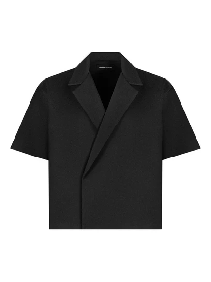 Двубортная рубашка из саржи свободного покроя Manière De Voir Abel black