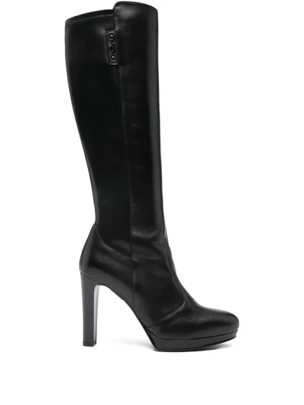 Кожаные сапоги до колен от NERO GIARDINI black