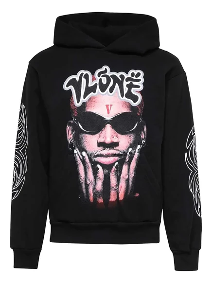 Толстовка с капюшоном Vlone x с принтом Денниса Родмана black