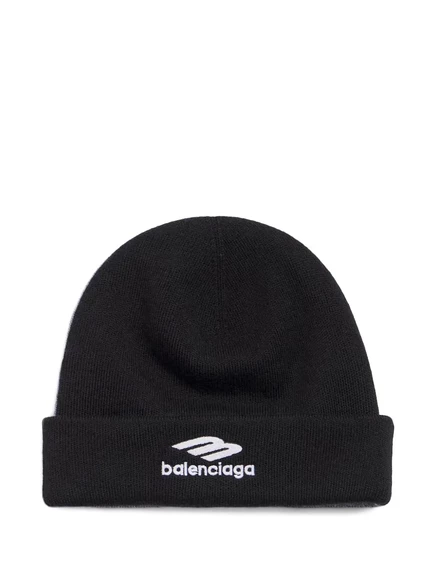 Мужская шапка-бини Balenciaga Loop Sports Icon, черная