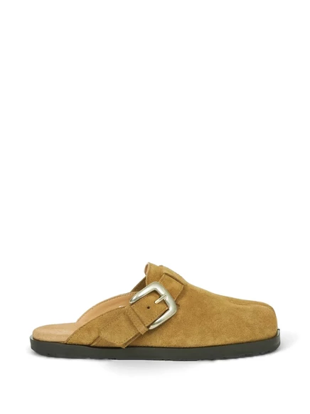 Женские мюли Maison Margiela Tabi с пряжкой, коричневые