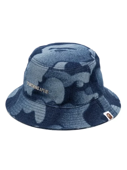 Мужская панама A Bathing Ape с логопластиной, синяя