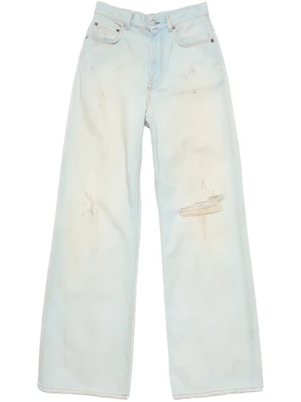 Женские джинсы Acne Studios Boyfriend, рваные, голубые