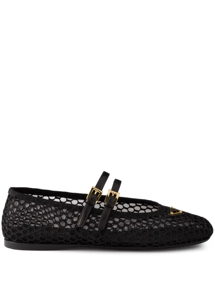 Сетчатые балетные туфли Prada для балерин black