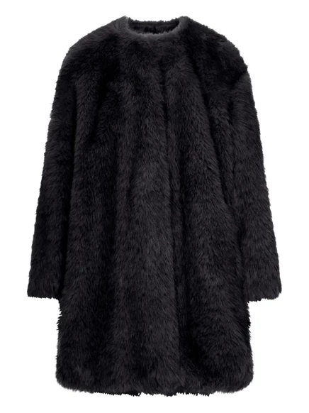 Пальто из искусственного меха Max Mara black