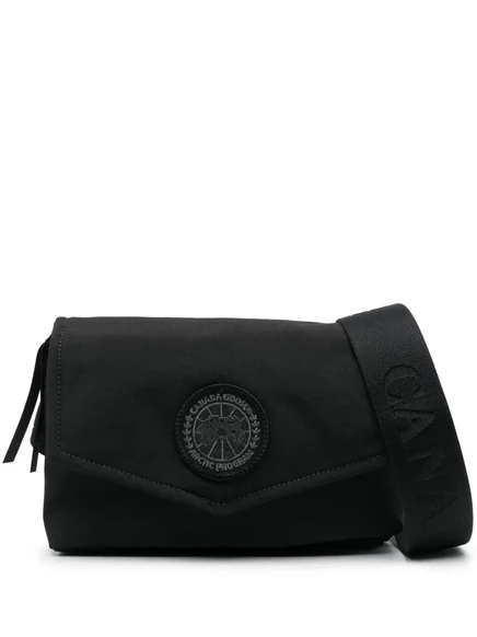 Унисекс поясная сумка Canada Goose с логотипом, черная