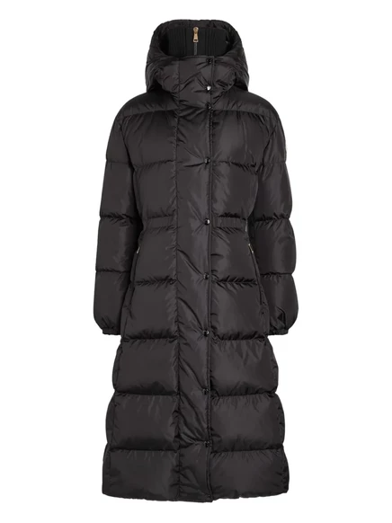 Женское пальто Moncler Chamer с капюшоном, черное