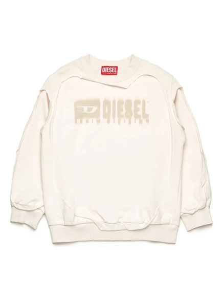 Футболка Diesel Kids Sboxtdbl поверх футболки с длинным рукавом  neutrals