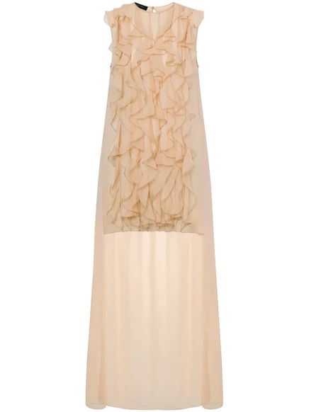 Блузка с оборками от Alberta Ferretti neutrals