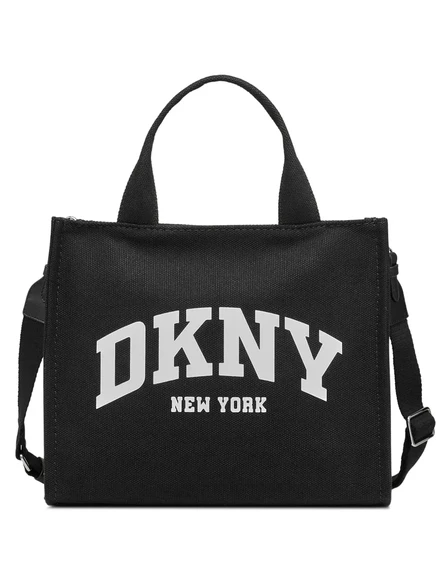 Женская сумка-тоут DKNY с логотипом, черная