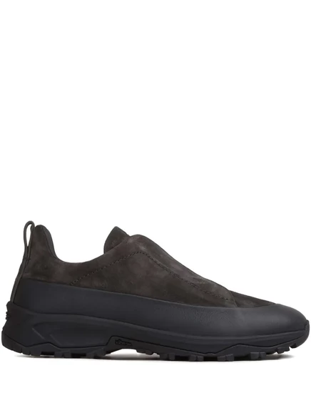 Кроссовки Zegna Leather Panelled Brown