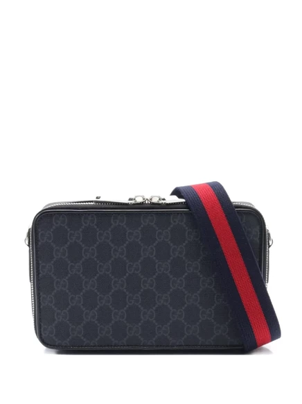 Мужская сумка через плечо Gucci Pre-Owned GG Supreme, черная