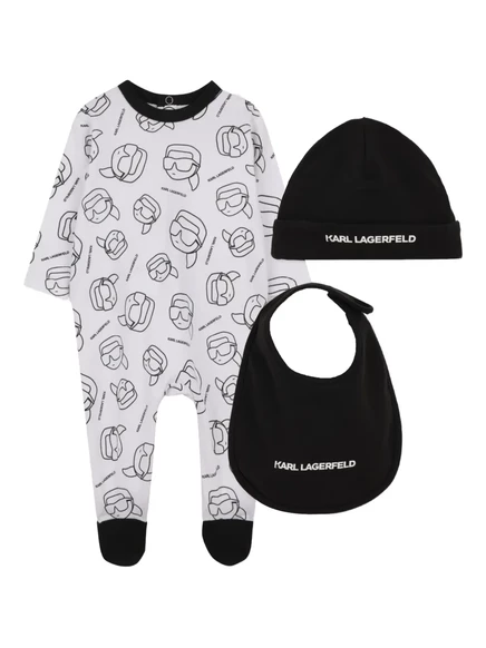 Детский комплект Karl Lagerfeld Kids Ikonik Karl, белый