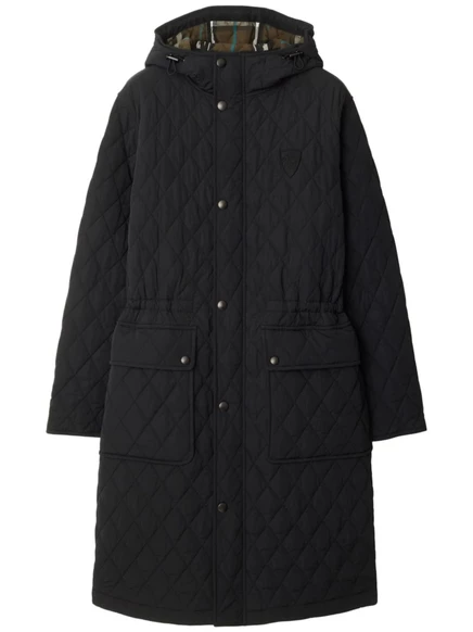 Стеганое пальто-парка Burberry black