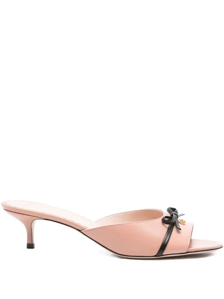 Женские мюли Valentino Garavani 45 мм кожаные, бежевые