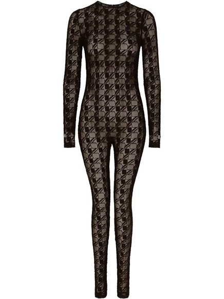 Женский комбинезон Dolce & Gabbana из кружева, черный