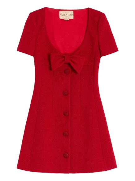 Женское платье Valentino Garavani из твида, красное