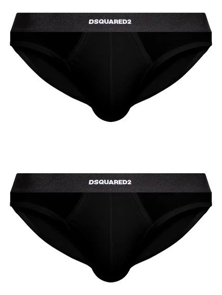 Мужские трусы DSquared2 с жаккардовым логотипом, черные