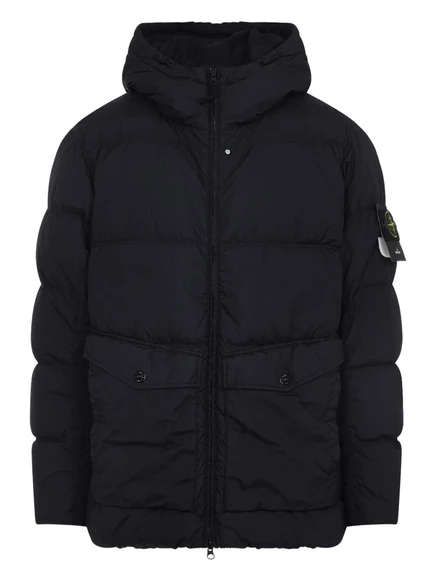 Мужская стеганая куртка Stone Island Compass, черная