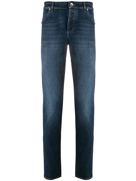 Мужские джинсы Brunello Cucinelli зауженные, синие