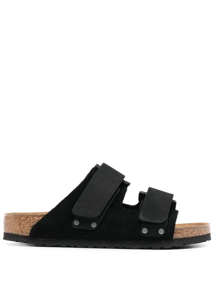 Унисекс шлепанцы Birkenstock Uji кожаные, черные