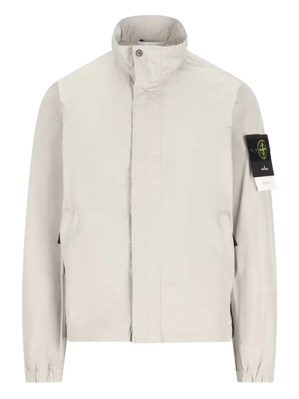 Мужская куртка Stone Island с нашивкой логотипа, серая