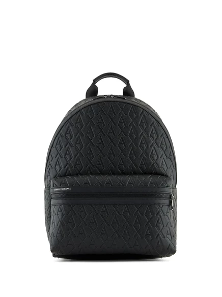 Мужской рюкзак Armani Exchange с тиснением, черный