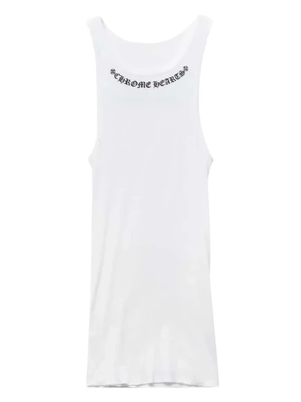 Мужская майка Chrome Hearts с логотипом Scroll, белая