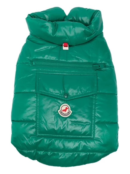 Стеганый жилет Moncler x Poldo с логотипом, зеленый