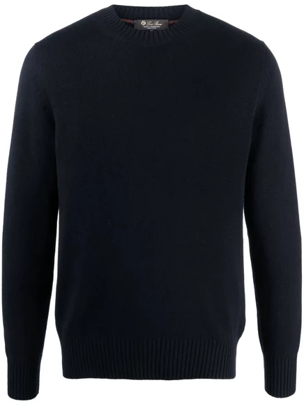 Кашемировый джемпер Loro Piana с длинным рукавом blue