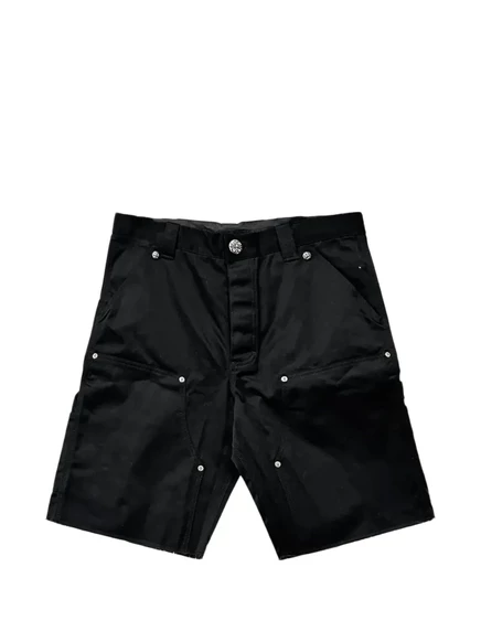 Мужские шорты Chrome Hearts с двойными накладками, черные