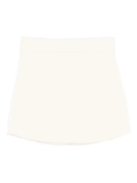 Мини-юбка из мягкой козьей шерсти и альпаки white