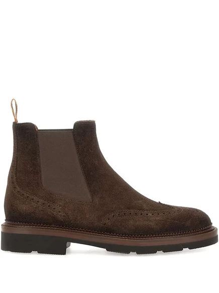 Мужские челси Santoni Kalamaboot, тёмно-коричневые