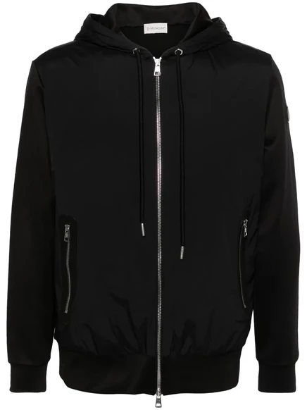Куртка Moncler со вставками на молнии black