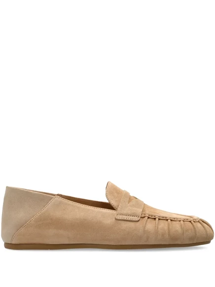 Женские лоферы Stuart Weitzman Brooks замшевые, бежевые
