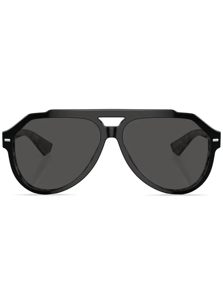 Солнцезащитные очки Dolce & Gabbana Eyewear в круглой тонированной оправе black
