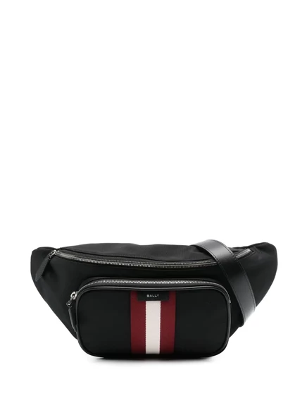 Мужская поясная сумка Bally с полоской, черная
