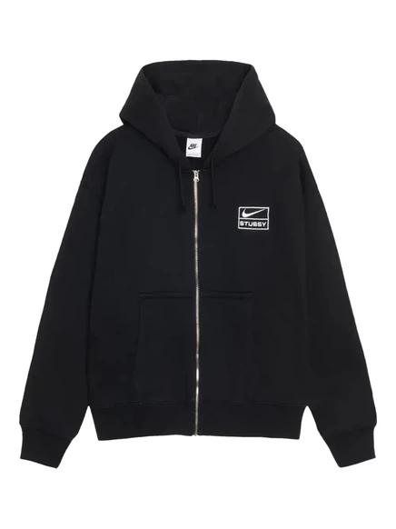 Мужское худи Stssy x Nike на молнии, черное