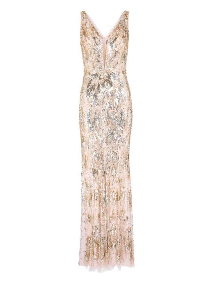 Женское платье Jenny Packham Marion в пайетках, розовое