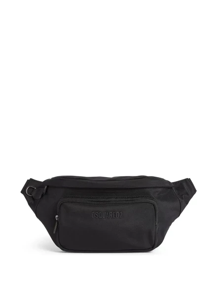 Холщовая поясная сумка с тиснением логотипа DSQUARED2 black