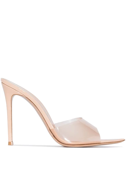 Мюли Gianvito Rossi Elle с прозрачным ремешком длиной 105 мм neutrals
