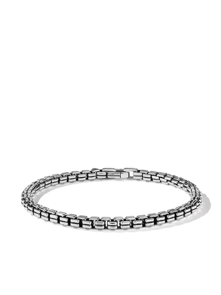 Двойной браслет-цепочка из стерлингового серебра Дэвида Юрмана (4 мм) silver